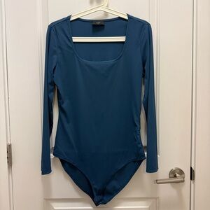 Blue Long Sleeve Bodysuit Size Lp
